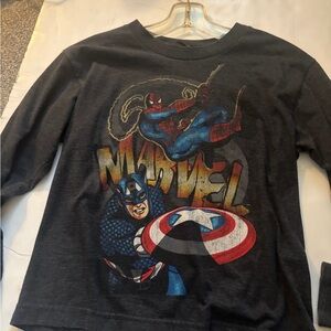 MAD Engine Marvel Dark Gray Shirt kids Spider-Man captain America